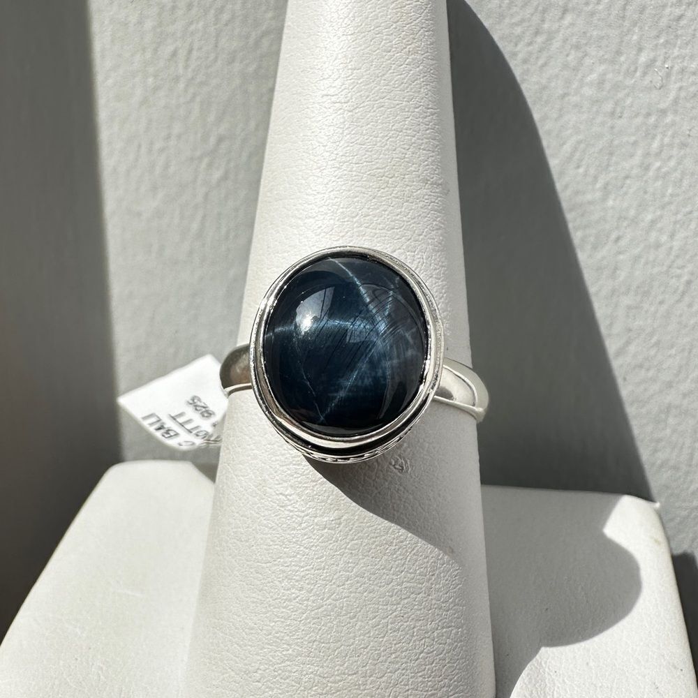 NWT 3.7ct Star Sapphire ring in Bali sterling silver!